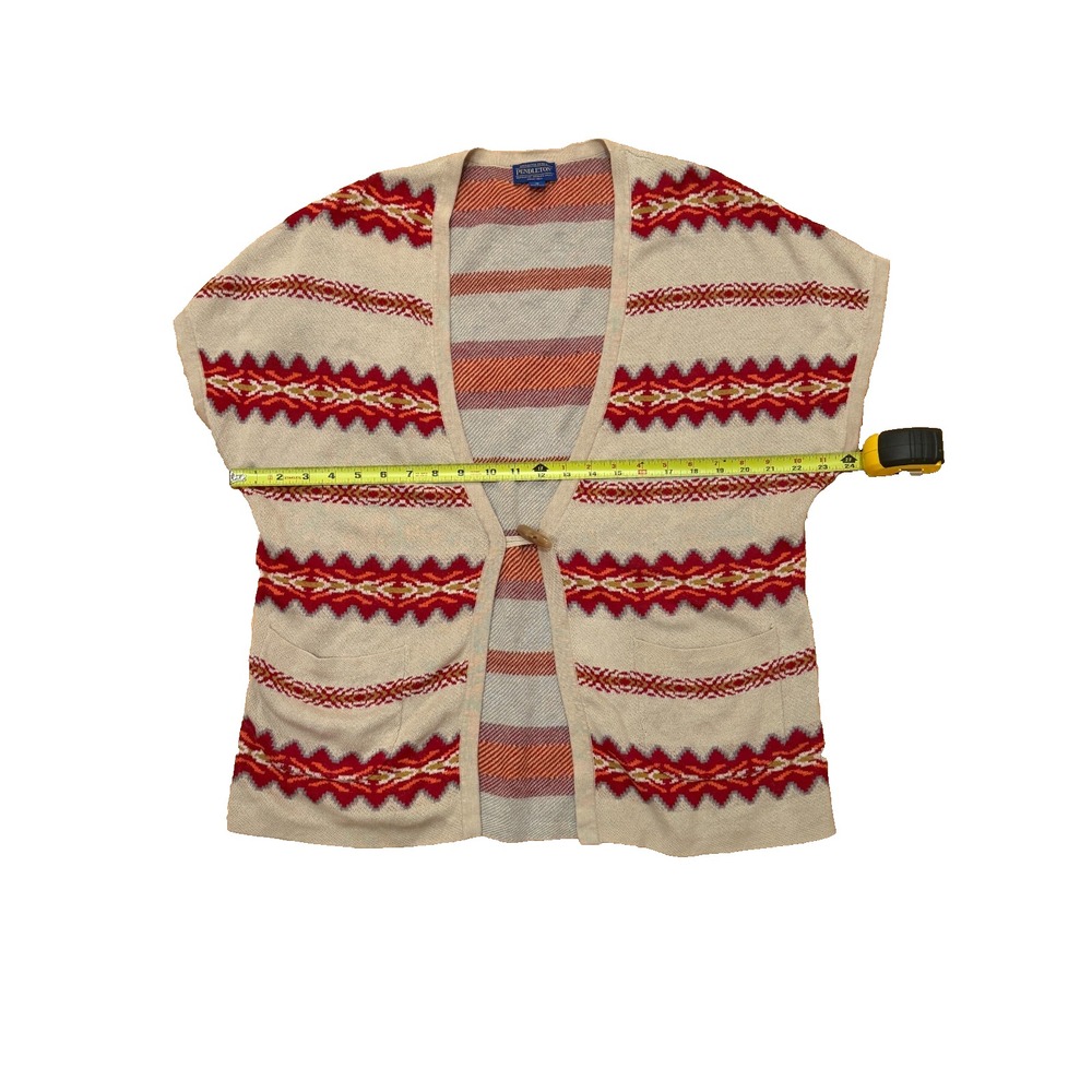 Pendleton Men's Medium Vintage Linen‎ Cotton Southwestern Toggle Cardigan - Picture 4 of 8